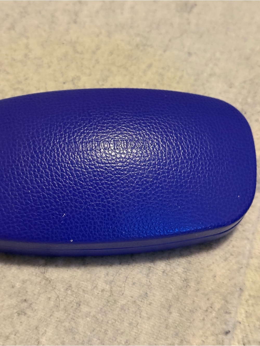 Emilio Pucci Cobalt Blue Embossed Sunglasses with case